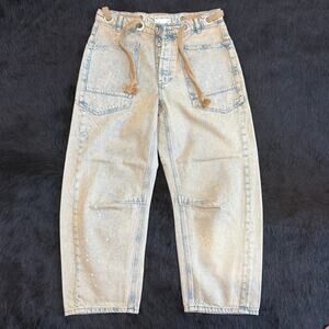 We The Free Moxie Pull-On Barrel Jeans 27 Rare Color